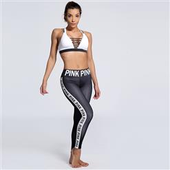 Women's Fashion Casual High Waist Black Sports Leggings Yoga Fitness Pants L16153