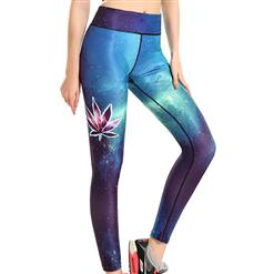Classical Splicing Yoga Pants, High Waist Tight Yoga Pants, Fashion Printed Fitness Pants, Casual Stretchy Sport Leggings, Women's High Waist Tight Full length Pants, #L16176