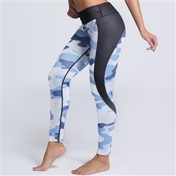Women's Fashion High Waist Camouflage Print Stretchy Sports Leggings Yoga Fitness Pants L16225