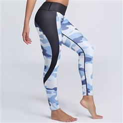 Women's Fashion High Waist Camouflage Print Stretchy Sports Leggings Yoga Fitness Pants L16225
