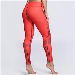 Women's Popular High Waist Digital Print Stretchy Sports Leggings Yoga Fitness Pants L16258