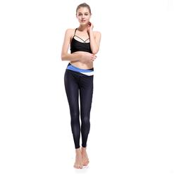 Women's Fashion Black High Waist Printed Stretchy Sports Leggings Yoga Fitness Pants L16268
