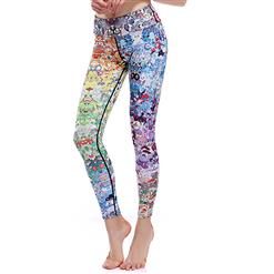 Women's Lovely High Waist Cartoon Print Stretchy Sports Leggings Yoga Fitness Pants L16334