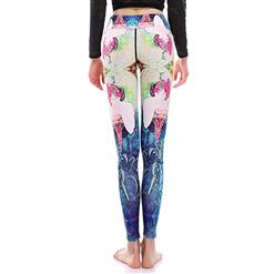 Women's High Waist Beautiful Girl Print Stretchy Sports Leggings Yoga Fitness Pants L16335