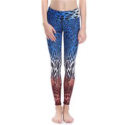 Classical Leopard Print Yoga Pants, High Waist Tight Yoga Pants, Fashion Leopard Print Fitness Pants, Casual Stretchy Sport Leggings, Women's High Waist Tight Full length Pants, #L16368