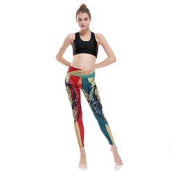 Women's Popular High Waist Lion Print Stretchy Sports Leggings Yoga Fitness Pants L16369
