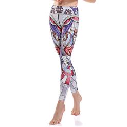 Fashion High Waist Monkey Print Stretchy Sports Leggings Yoga Fitness Pants L16378
