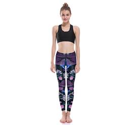 Popular High Waist Floral Print Stretchy Sports Leggings Yoga Fitness Pants L16380