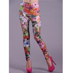 Fashion Leggings, Flower Pattern pants, Legging Flower Pattern, #L5167
