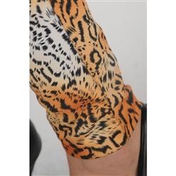 Women's Sexy Tiger Stripes Print High Waist Leggings L5201