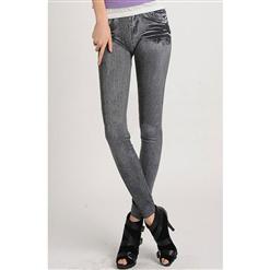 Trends Faux Jeans, Sexy Trends Pants, Black Trends Leggings, #L5306