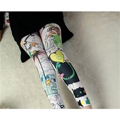 Women's Fashion Graffiti Pattern Leggings L5340