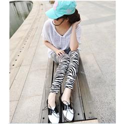 Wild Black and White Zebra Leggings L5442