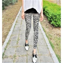 Wild Black and White Zebra Leggings L5442