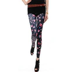 Fashion Floral Legging, Small Floral Pants, Small Floral Leggings, #L5471