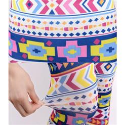 Colorful Geometric Print Leggings L7450
