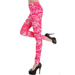 Army Camp Military Jeans, Army Camouflage Leggings, Pink Army Military Jeggings, #L7477