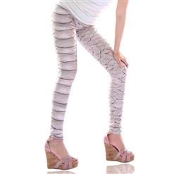 Sexy Wild Long Leggings, Squama Print Leggings, Snake Scale Printing Pants, #L7852
