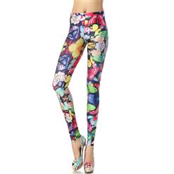 Women's Fashion Colorful Butterflies Print Leggings L7888