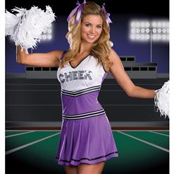 Sideline Spirit Costume, Purple Cheerleader Costume, Cheerleader Costume, #M1295
