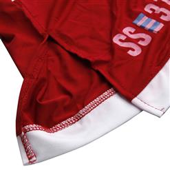 Fashion Red Cheerleader Mini Dress Costume Set M1297