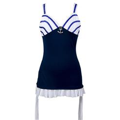 Sexy Adult Blue and White Sailor Mini Dress Costume M3047