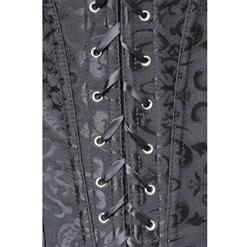 Black Tie-Strap embroidered Corset M4269