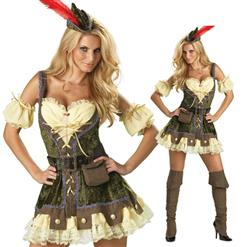 sexy Robin Hood lady Costume, adult Robin Hood halloween Costume, Deluxe Racy Robin Hood Costume,  #M822