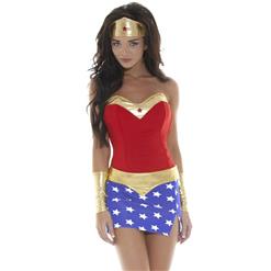 Super Heroine Costume, sexy Wonder Woman Costume, Sexy Wonder Girl Costume,  #M986