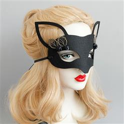 Sexy Charming Black Flower Masquerade Party Fox Mask MS17342