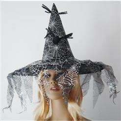 Halloween Witch Hat, Witch Cosplay Costume, Cosplay Accessory, Spider Web Witch Hat, Witch Hat, Web Witch's hat, #MS2917