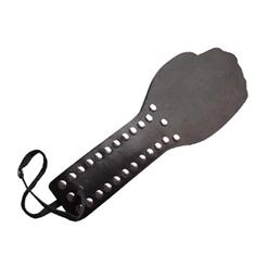 Black leather paddle, Leather paddle, paddle with nail heads, #MS7150