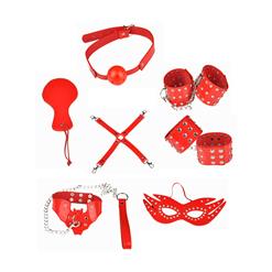 Seven Set Red SM Props, Bedroom Restraint Fun Adult Set, Playtime Set Accessories, #MS8299