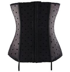 Mysterious Black Strapless Round Dot Bustier N10013