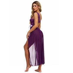 Sexy Purple Straps Lace Gown Lingerie N10049
