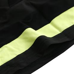 Fashion Yellow and Black Sleeveless See-Through Bodycon Dress N10118