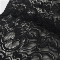 Sexy Black Lace Halter Deep-v Neck Teddy Lingerie N10203