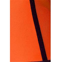 Women's Unique Orange Latex Steel Bone Underbust Corset N10249