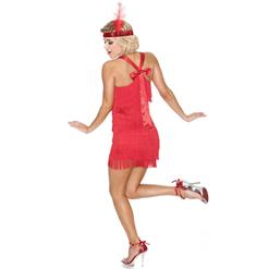 Sexy Red Lindy Lace Flapper Costume N10318