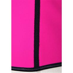 Hot Sale Hot-Pink Latex Steel Bone Vest Underbust Corset N10364