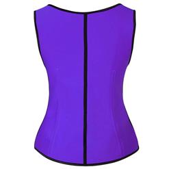 Hot Sale Purple Latex Steel Bone Vest Underbust Corset N10373
