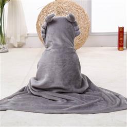 Cute Grey Flannel Scorpio Baby Hoodie Blanket N10376
