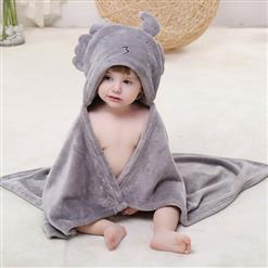 Baby Flannel Hoodie Blanket, Baby Blanket Toddlers Flannel Hoodie Cloak, Lovely Grey Scorpio Baby Blanket, Cheap Soft Flannel Blanket, #N10376