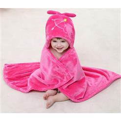 Cute Hot-Pink Flannel Sagittarius Baby Hoodie Blanket N10380
