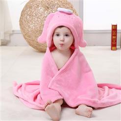 Cute Pink Flannel Virgo Baby Hoodie Blanket N10381