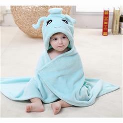 Baby Flannel Hoodie Blanket, Baby Blanket Toddlers Flannel Hoodie Cloak, Lovely Light-Blue Aquarius Baby Blanket, Cheap Soft Flannel Blanket, #N10385