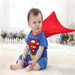 Superman Baby Short Sleeves Summer Romper Costume N10393