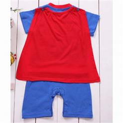 Superman Baby Short Sleeves Summer Romper Costume N10393