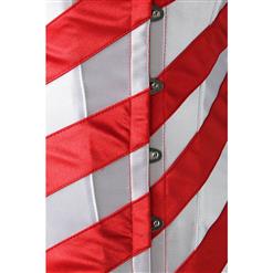 Fashion American Flag Pattern Steel Boned Overbust Corset N10402