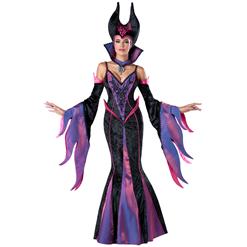 Sexy Halloween Costume, Women's Witch Costume, Cheap Black and Purple Halloween Costume, Disney Evil Queen Witch Costume, #N10610